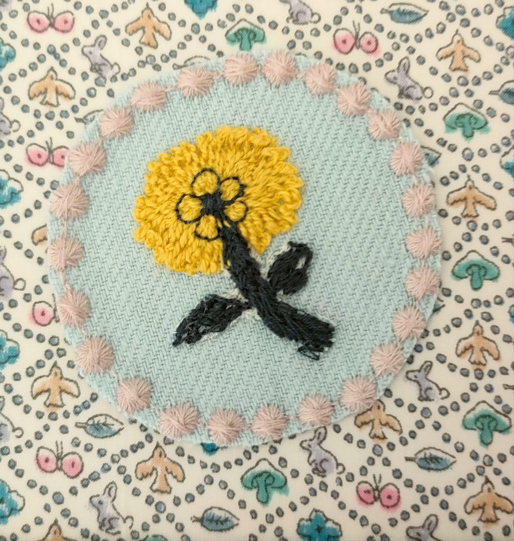 SOLD ミナペルホネン　ファブリックフレーム　タンバリン　skip　イエロー