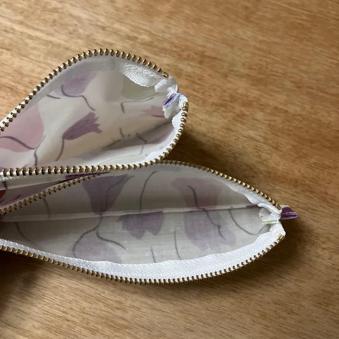 ミニポーチ＆スリムペンケース 2点セット リバティ チューリップシャドー