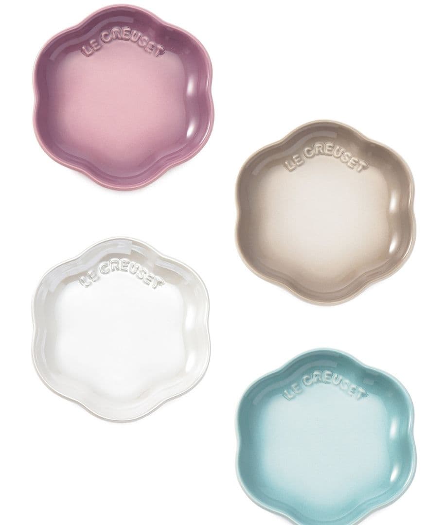 ル・クルーゼ 小皿 ミニ・スフィアフラワー8枚セット