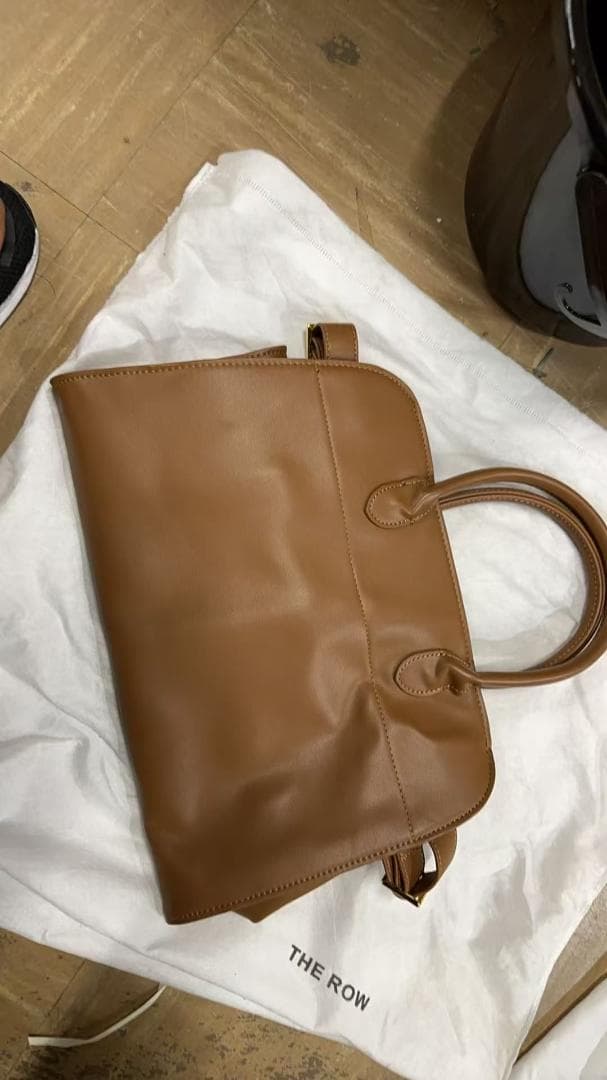 即日発送マルゴー ブラウンレザートートバッグ