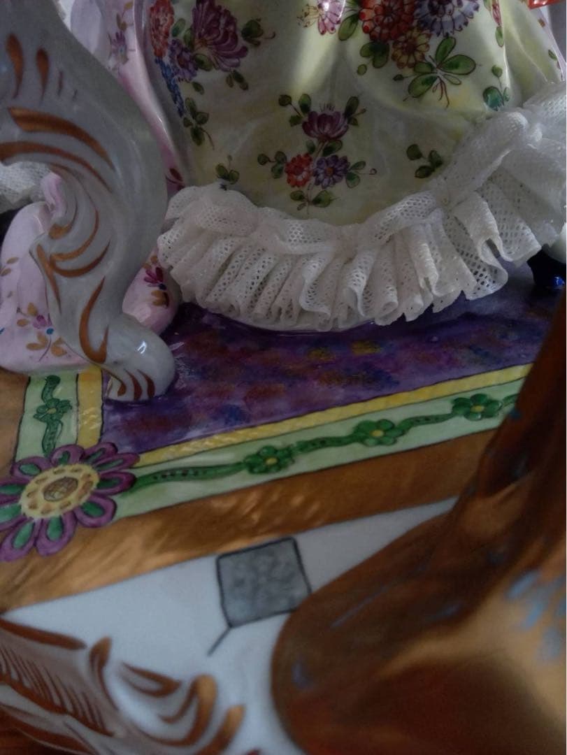 陶器人形 特大 ドレスデン フィギュリン ドイツ フォルクシュテット