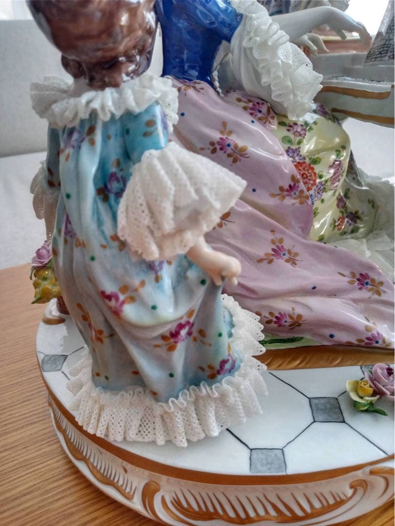 陶器人形 特大 ドレスデン フィギュリン ドイツ フォルクシュテット