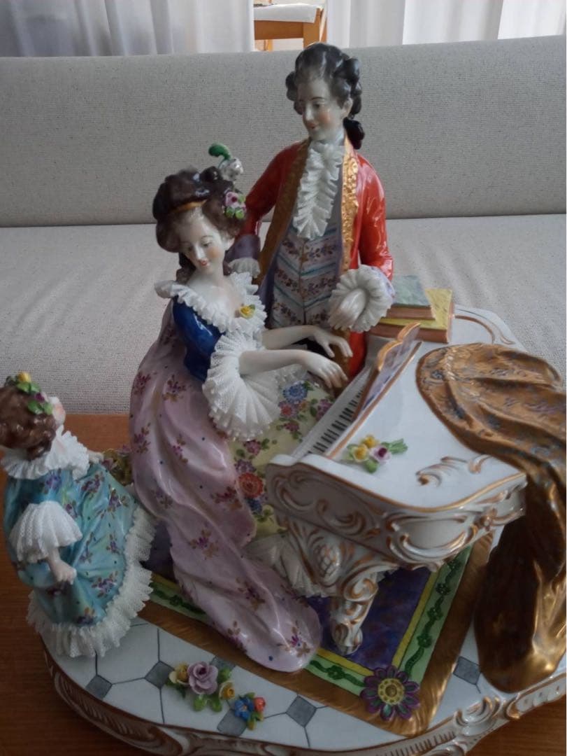 陶器人形 特大 ドレスデン フィギュリン ドイツ フォルクシュテット