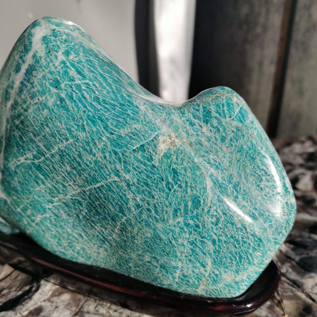 アマゾナイト　3.5キロ　鑑賞石　石　置物　オブジェ　インテリア