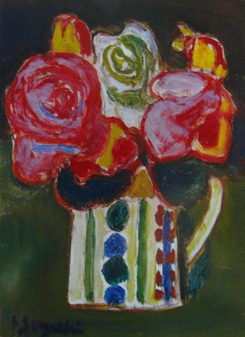 鈴木 信太郎、バラ、人気作品、希少画集・額装画、新品高級額 額装付