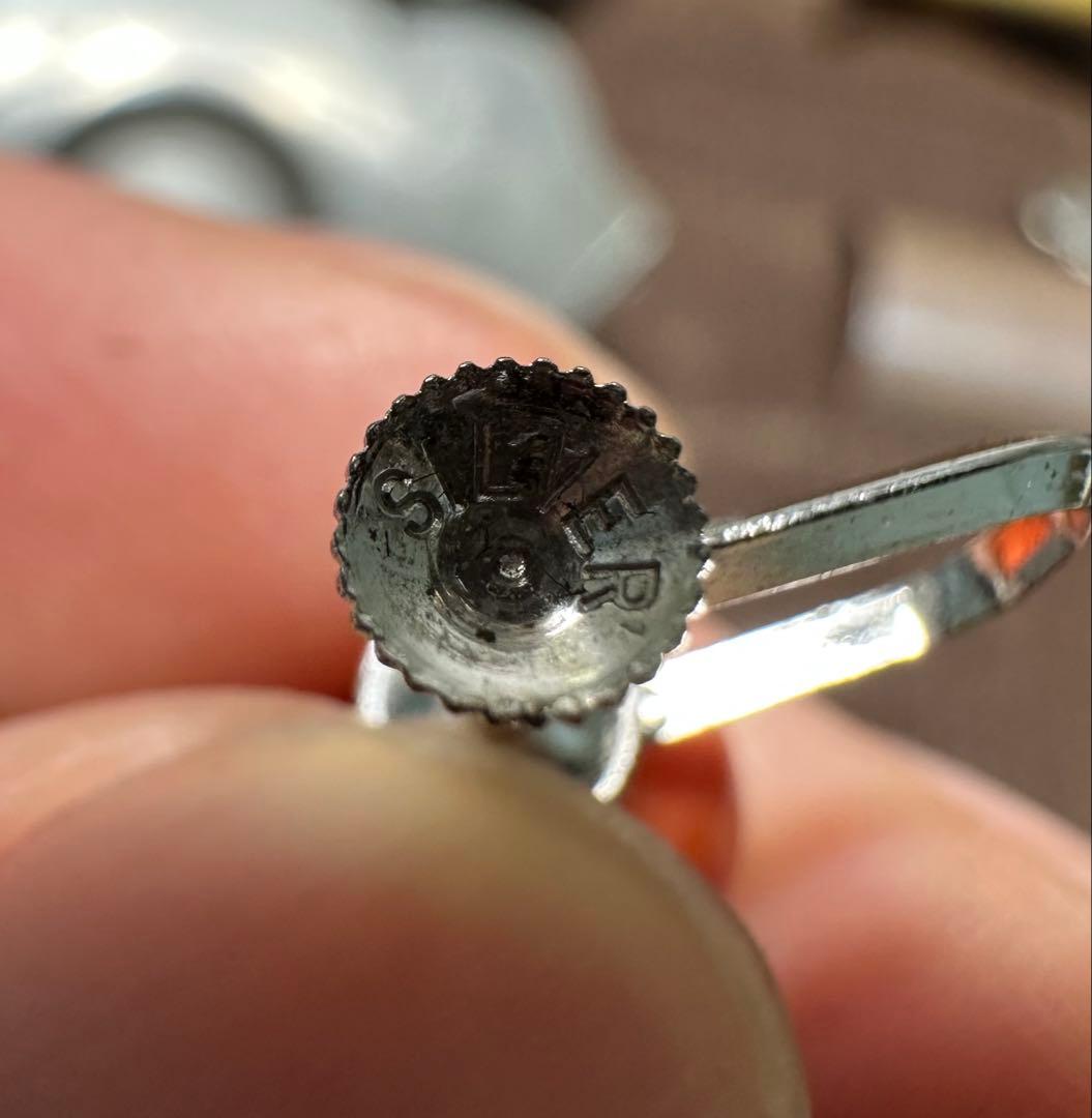 珊瑚　本珊瑚　イヤリング　9.3mm silver 純銀