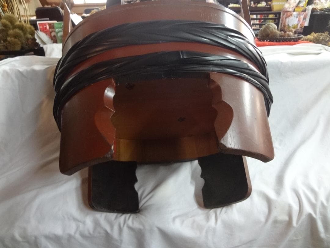 おひつ●お祝い膳赤飯アンティーク雑貨　古道具　大正期　小ぶりな木製のおかもち型