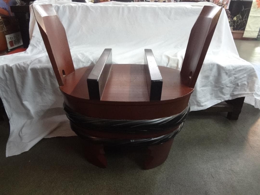 おひつ●お祝い膳赤飯アンティーク雑貨　古道具　大正期　小ぶりな木製のおかもち型