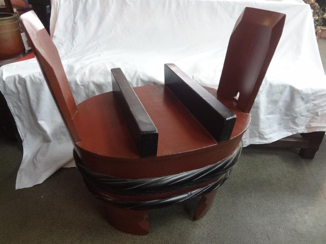 おひつ●お祝い膳赤飯アンティーク雑貨　古道具　大正期　小ぶりな木製のおかもち型