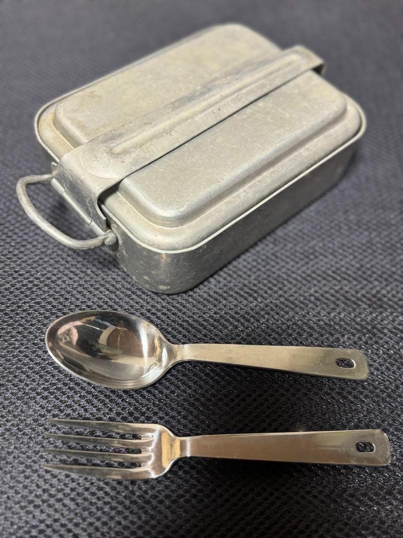 フランス軍 実物 M52 メスキット+カトラリー② MILITARY（ミリタリー） 実物 USED フランス軍 M-52メスキット