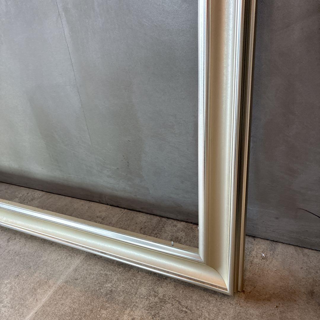 美品　（銀)シルバー油絵額　ディスプレイ