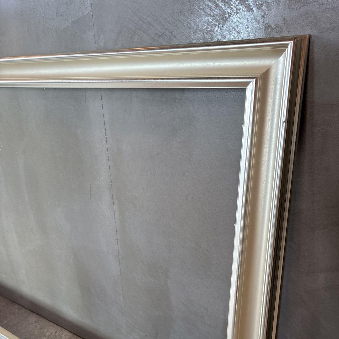美品　（銀)シルバー油絵額　ディスプレイ
