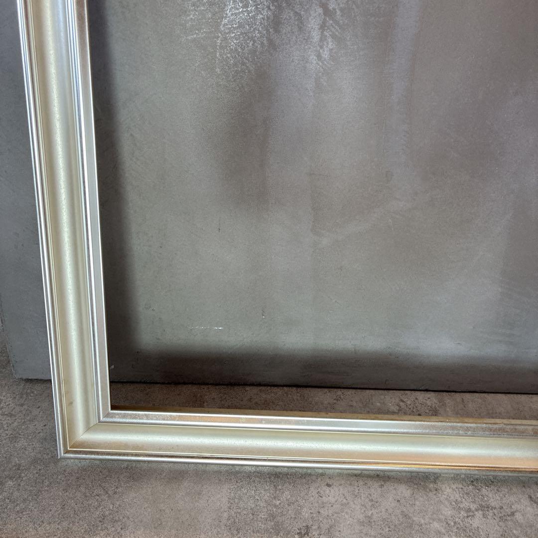 美品　（銀)シルバー油絵額　ディスプレイ