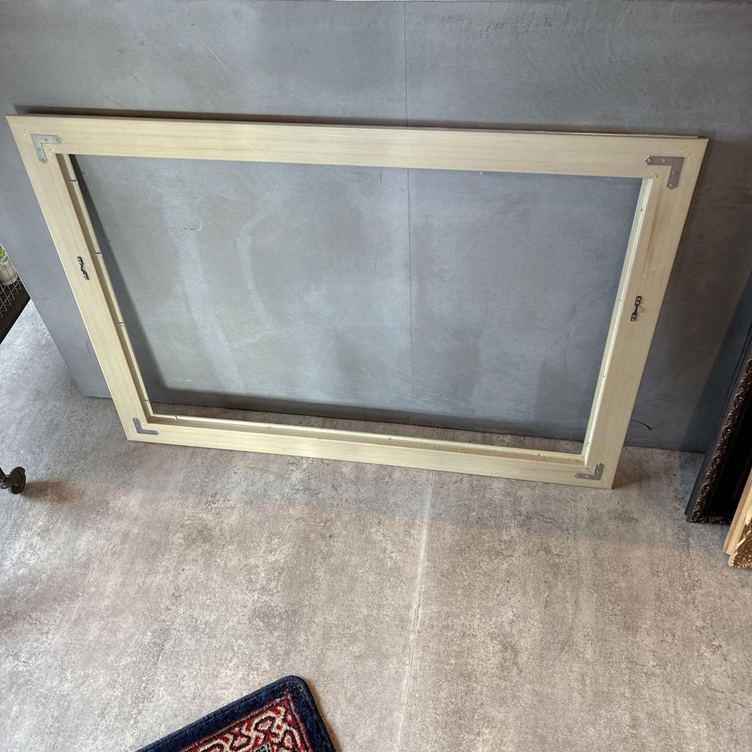 美品　（銀)シルバー油絵額　ディスプレイ