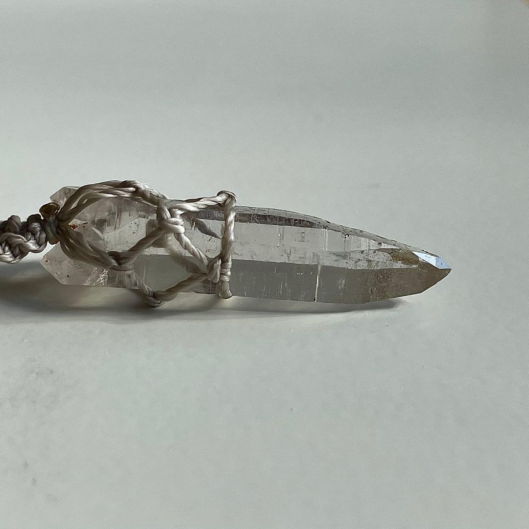 ヒマラヤ水晶 ガネッシュヒマール ＊ ハンドメイド マクラメネックレス 59