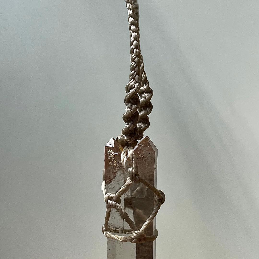 ヒマラヤ水晶 ガネッシュヒマール ＊ ハンドメイド マクラメネックレス 59