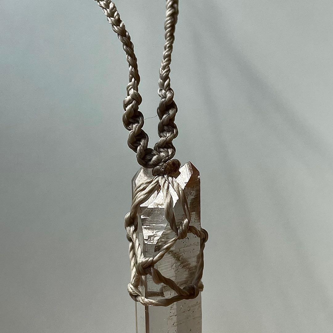 ヒマラヤ水晶 ガネッシュヒマール ＊ ハンドメイド マクラメネックレス 59