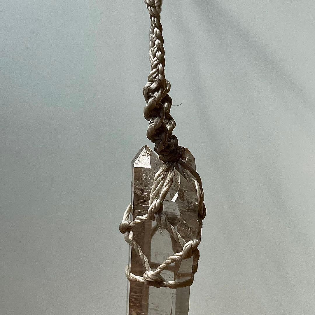 ヒマラヤ水晶 ガネッシュヒマール ＊ ハンドメイド マクラメネックレス 59