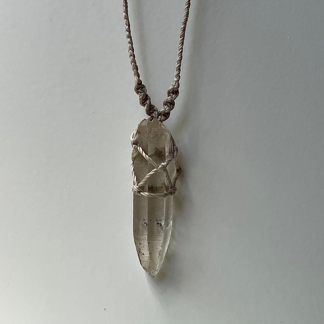 ヒマラヤ水晶 ガネッシュヒマール ＊ ハンドメイド マクラメネックレス 59