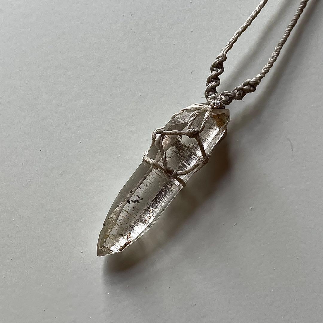 ヒマラヤ水晶 ガネッシュヒマール ＊ ハンドメイド マクラメネックレス 59