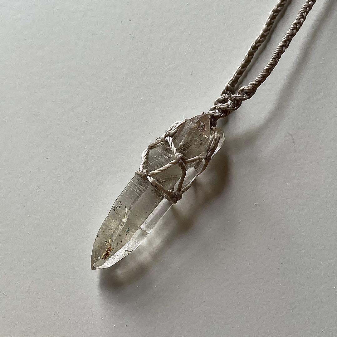 ヒマラヤ水晶 ガネッシュヒマール ＊ ハンドメイド マクラメネックレス 59