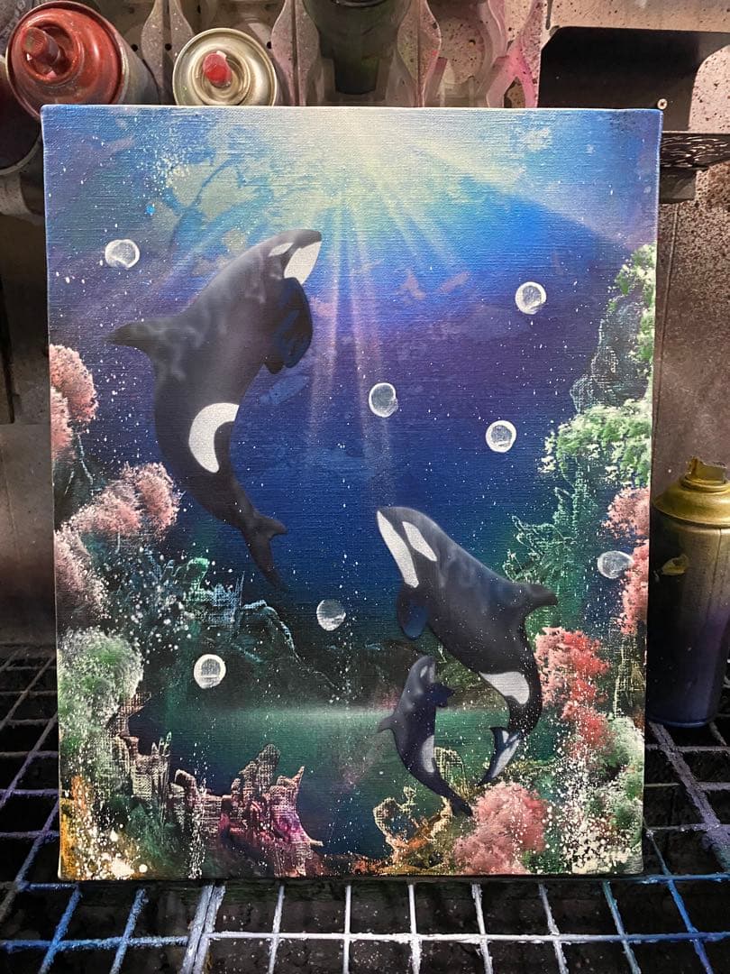 オルカスプレーアート！F6キャンバス