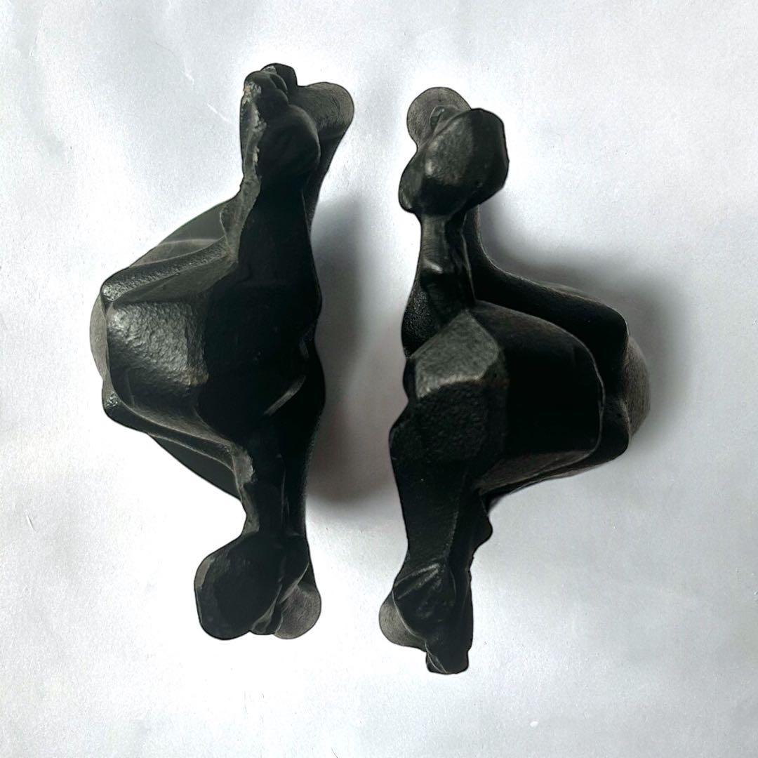 アールデコ ブックエンド 滝錬太郎 \"姉妹像 マチ\" 南部鉄器 アイアン 鋳物