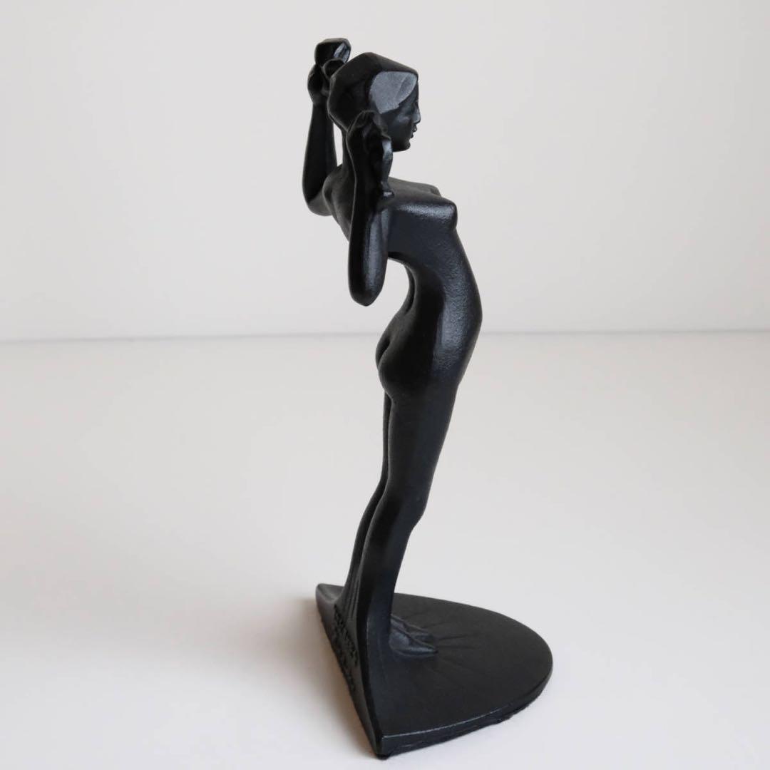 アールデコ ブックエンド 滝錬太郎 \"姉妹像 マチ\" 南部鉄器 アイアン 鋳物