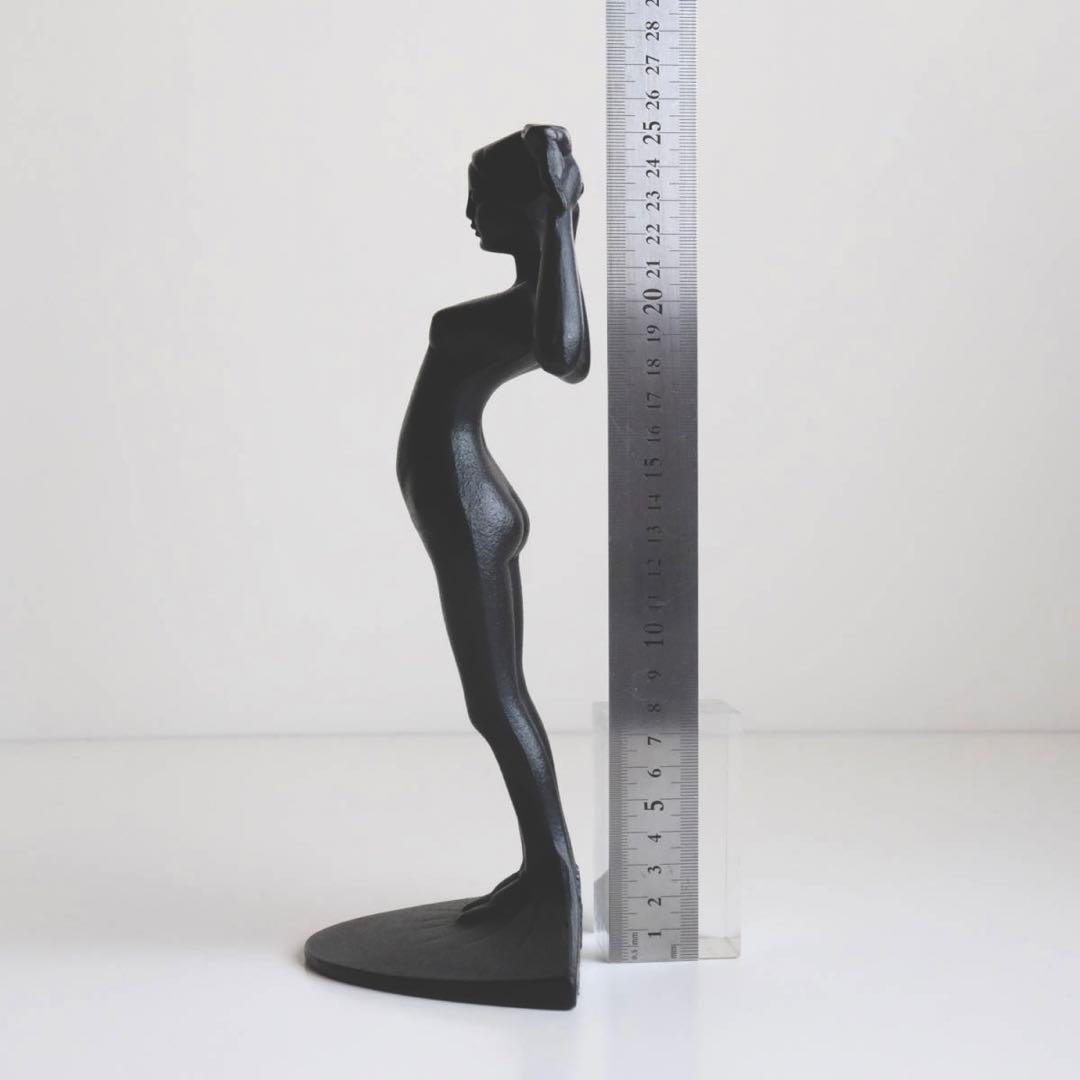 アールデコ ブックエンド 滝錬太郎 \"姉妹像 マチ\" 南部鉄器 アイアン 鋳物