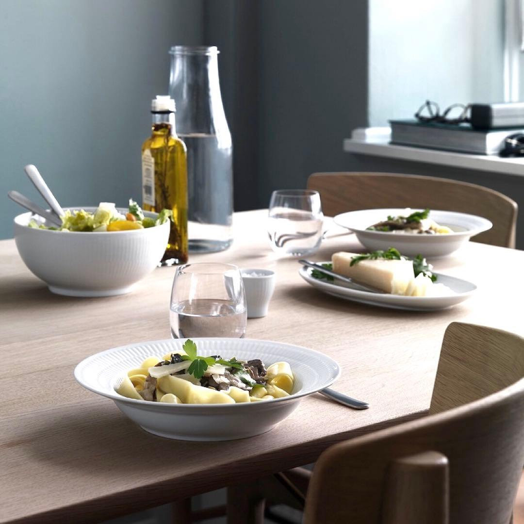 新品 ロイヤルコペンハーゲン ホワイトフルーテッド ディーププレート スープ皿