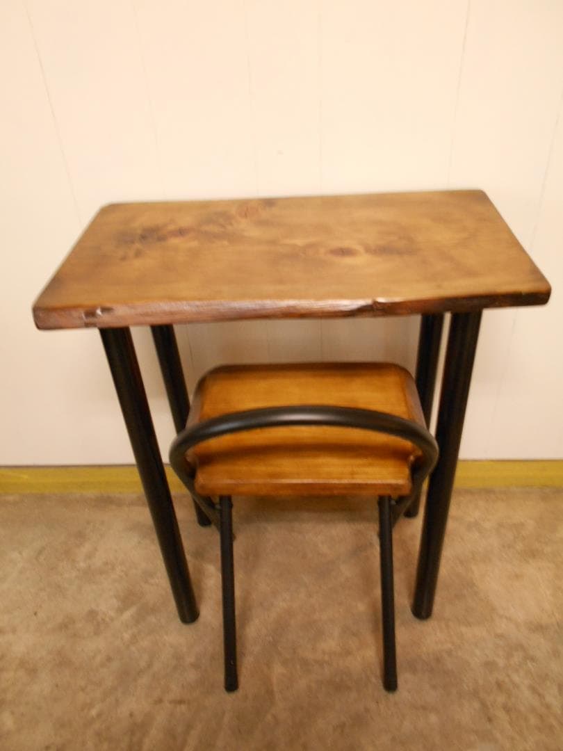 ひのきアイアンテーブルイスセット12-17