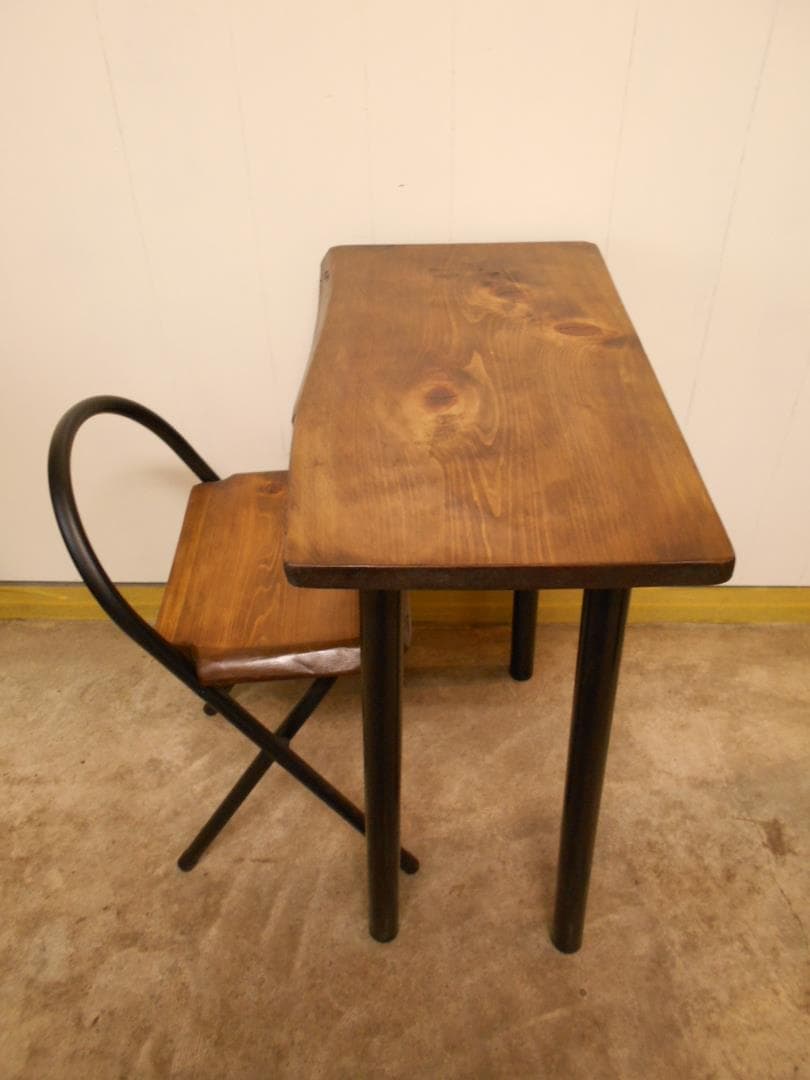 ひのきアイアンテーブルイスセット12-17