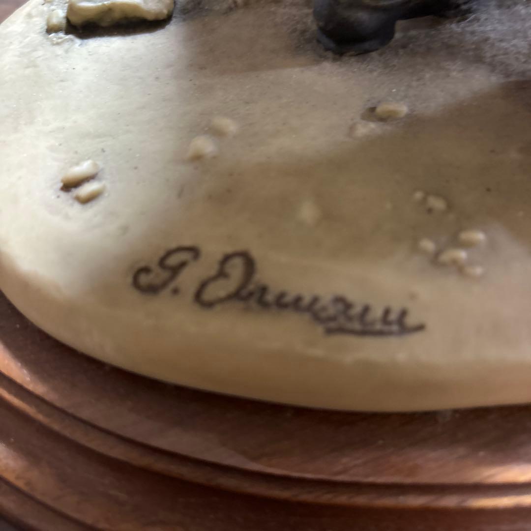 置物　陶器　人形　イタリア　陶器　ダックスフンド　作家