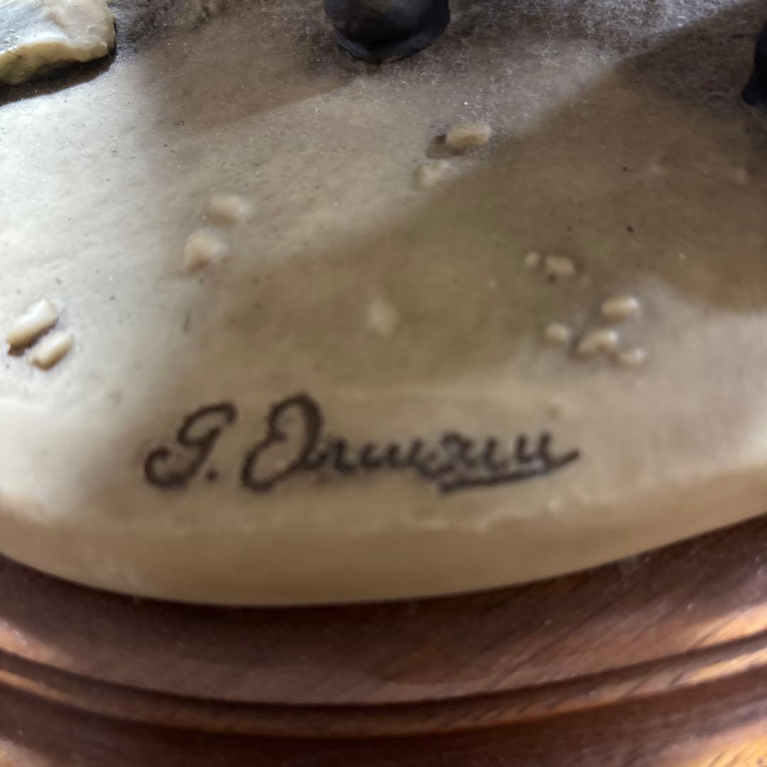 置物　陶器　人形　イタリア　陶器　ダックスフンド　作家