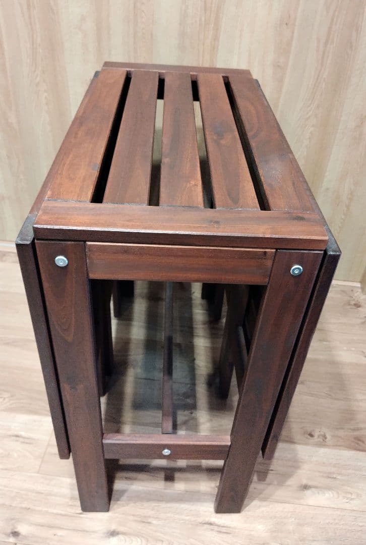 【送料込】美品　IKEA イケア　エップラロー折りたたみテーブル　テーブル　木製