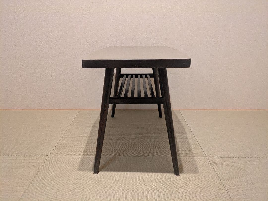 【北欧ミッドセンチュリー風】サイドテーブル マガジンラック付き コーヒーテーブル