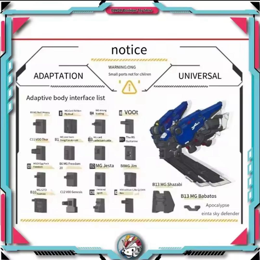 1/144 1/100 HG RG MG MS改造用高機動バックパック LED