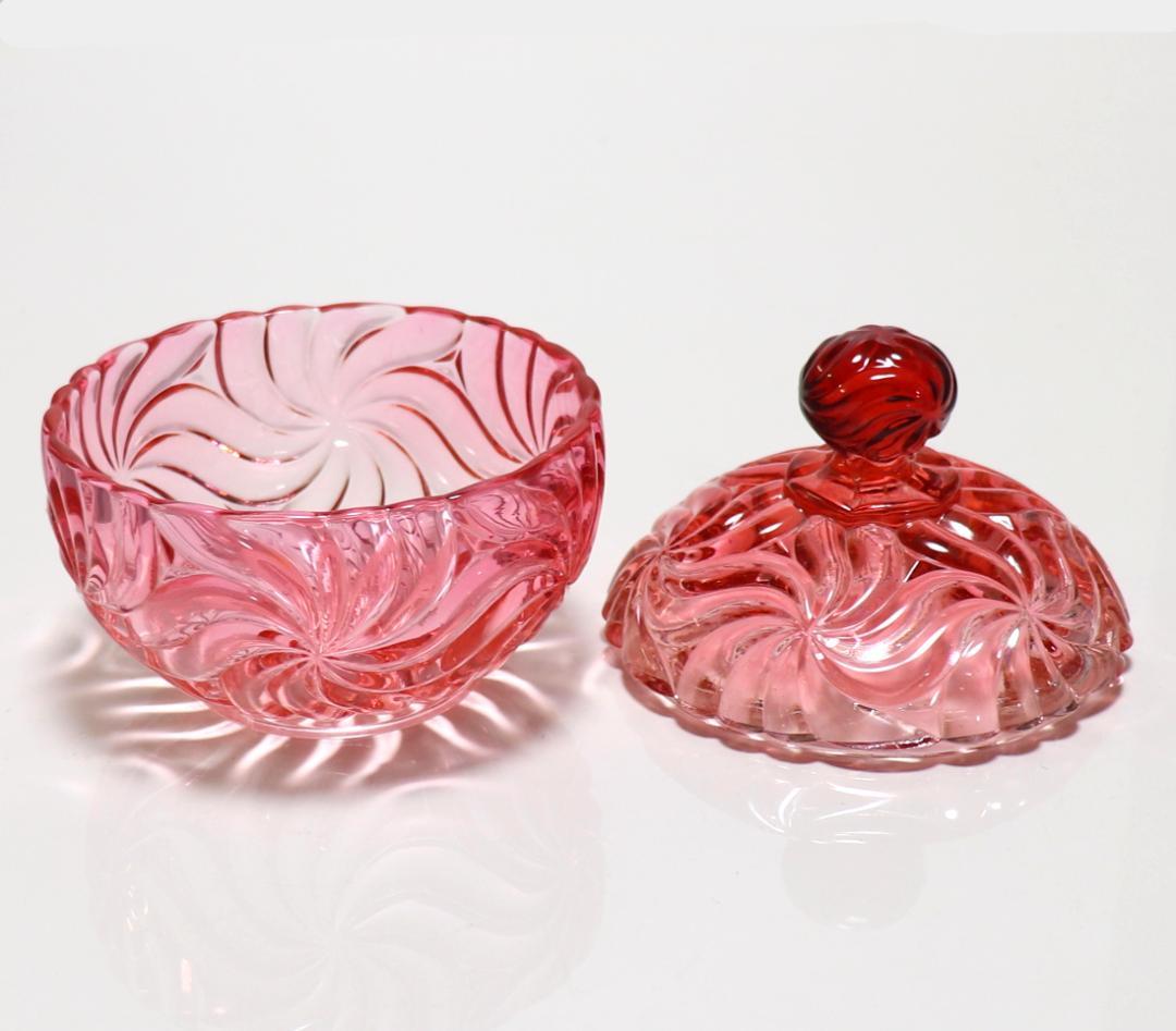 オールド・バカラ ロザース・ミュルティプル ローズ 稀少 蓋物