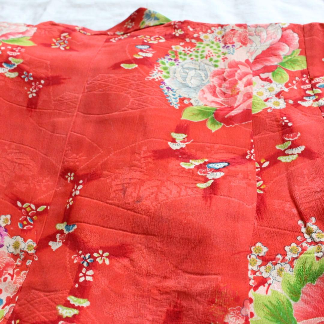 七五三 5歳 6歳 女の子 子供 アンティーク 着物 つくり帯 ぽっくり セット