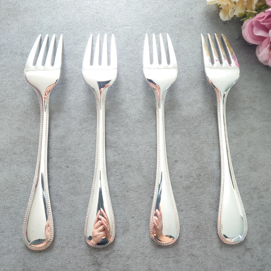 希少 美品 クリストフル パール サラダフォーク 4点