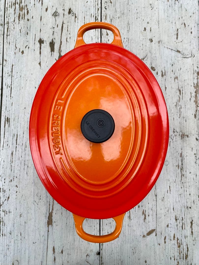 【美品】ルクルーゼ オーバルココット25 鋳物 ホーロー鍋 フランス製