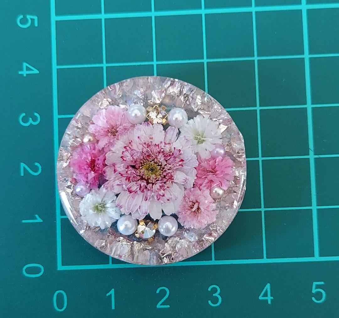 1716】レジン マトリカリア ヘアゴム ポニーフック ブロ―チ