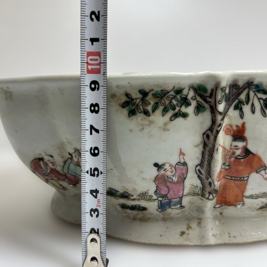 中国清時代 大清同治年製 粉彩大鉢 幅27.2㎝トヒチサ 東な7-1201⭐︎2F