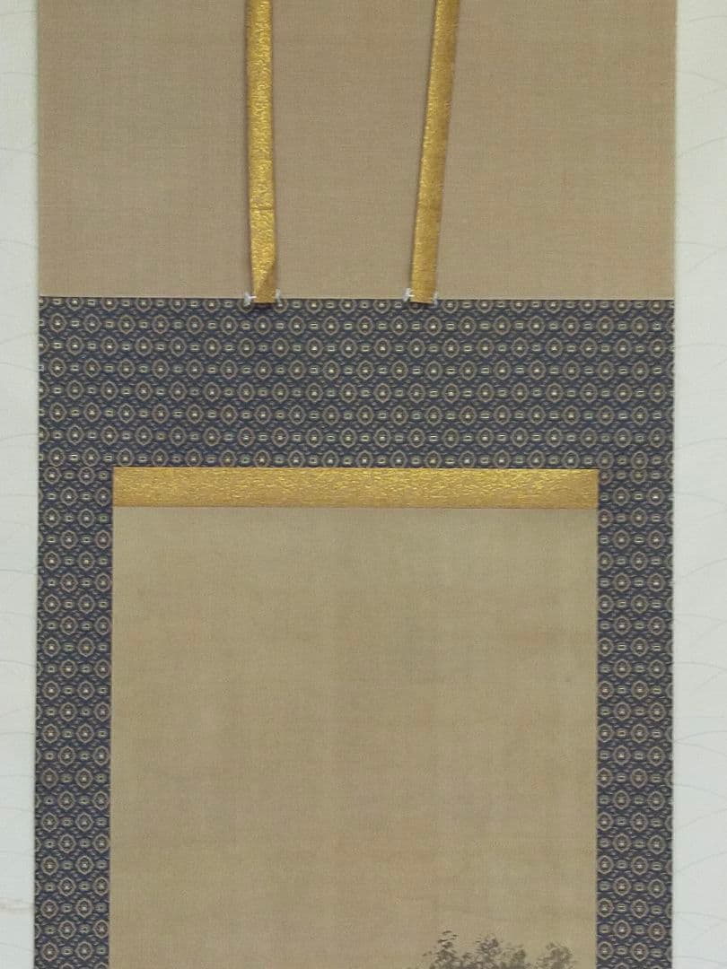 ♥☆彡　模写　掛軸　橋本雅邦　山水図　桐箱付き　掛け軸　骨董　中国　アンティーク