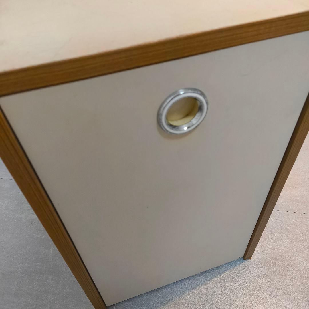 ヴィンテージ　マガジンキャビネット　縦開き　ホワイト　ウッド　韓国