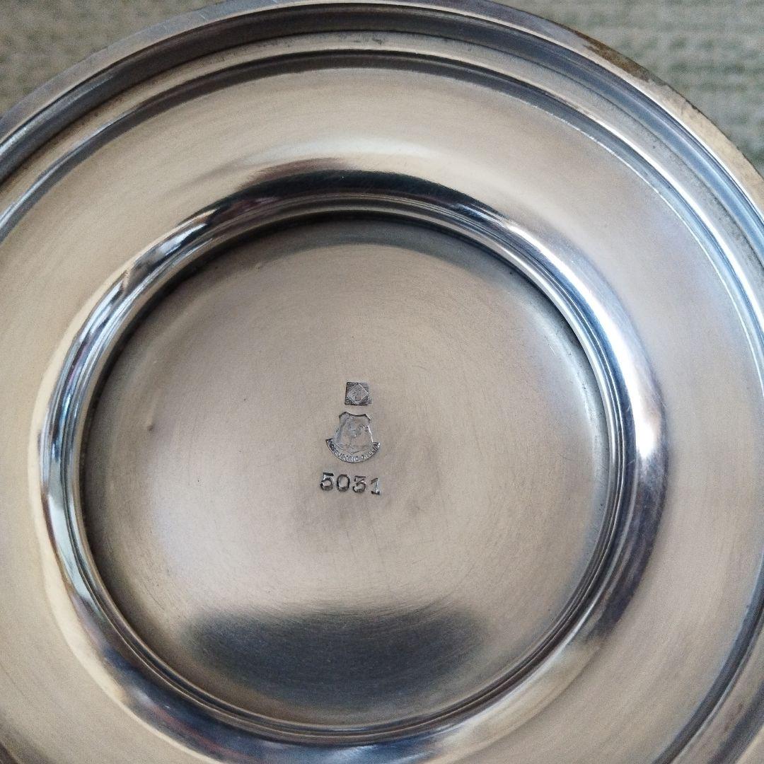 クリストフルガリア　銀器　年代もの ハンドル付き装飾ボウル