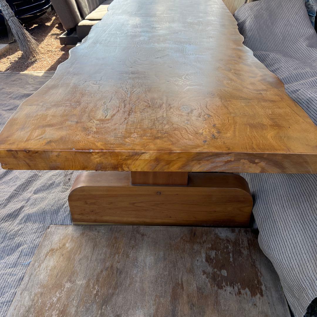 ダイニング長テーブル 一枚板