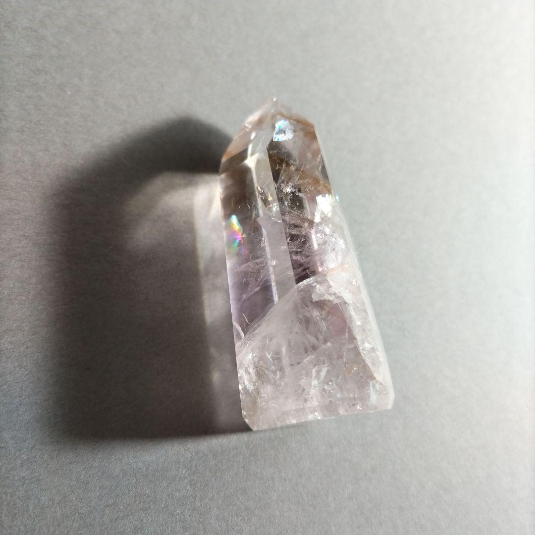 【匿名配送】天然石 蛍光 ファントムアメジスト ポイント ポリッシュ