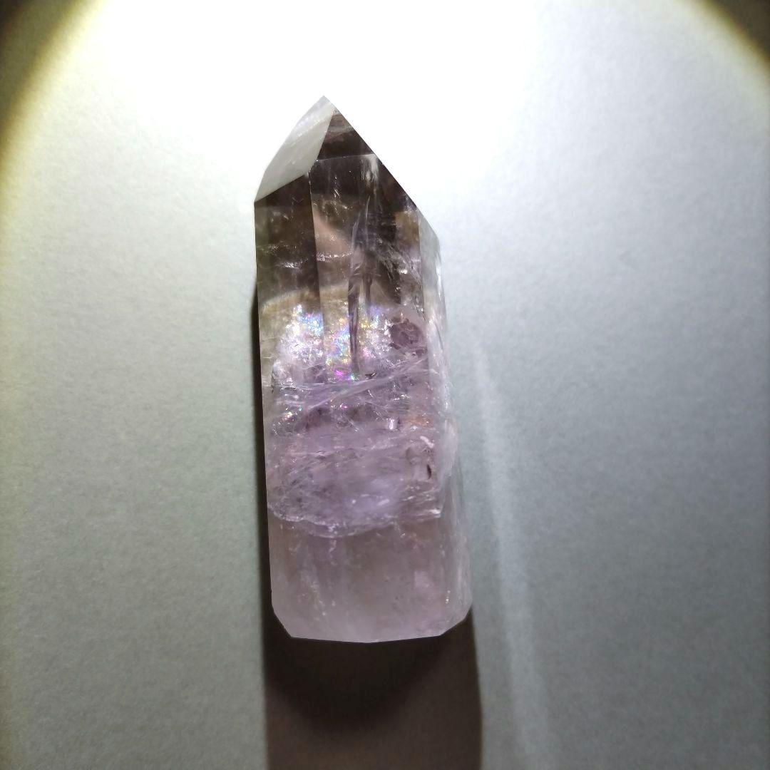 【匿名配送】天然石 蛍光 ファントムアメジスト ポイント ポリッシュ
