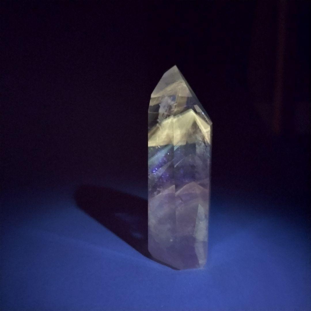 【匿名配送】天然石 蛍光 ファントムアメジスト ポイント ポリッシュ